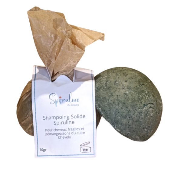 Shampoing solide spiruline